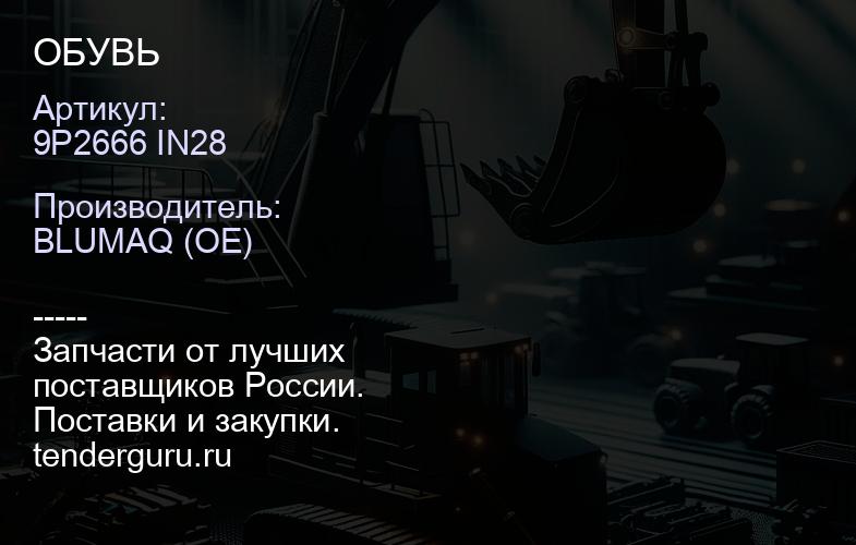9P2666 IN28 ОБУВЬ | купить запчасти